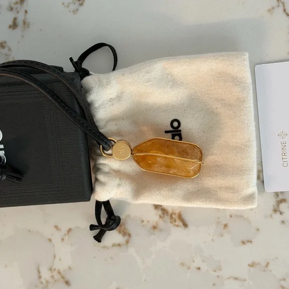 real one of a kind citrine bag charm by alo - Picture 7 of 7